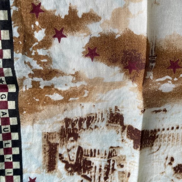 Vintage Jean Paul Gaultier Cotton Scarf - Rare Architectural Print - Picture 5 of 11